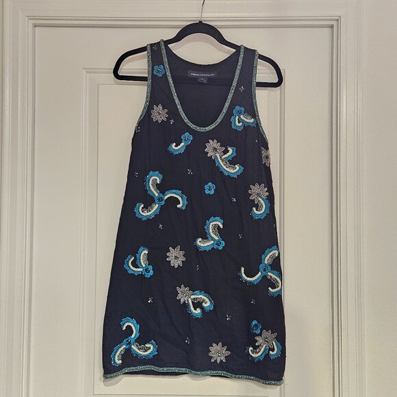 French Connection Beaded Floral Mini Dress - Picture 1 of 9